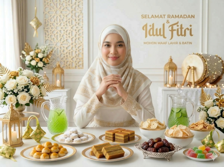 Lebaran adalah momen penuh kebahagiaan, silaturahmi, dan perayaan setelah sebulan berpuasa. Namun, di balik kemeriahan dan kehangatan keluarga, terselip tantangan tersendiri bagi kesehatan kulit. Hidangan khas Lebaran yang kaya gula, lemak, dan minyak—seperti opor ayam, rendang, sambal goreng ati, dan aneka kue kering—sering kali menjadi godaan yang sulit ditolak. Sayangnya, pola makan yang kurang terkontrol selama perayaan ini dapat berdampak negatif pada kulit, mulai dari kulit kusam, dehidrasi, hingga munculnya jerawat.